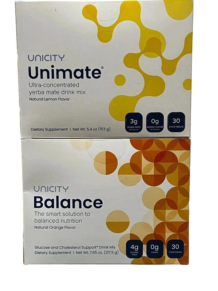 Combo-Unicity Unimate LEMON and Unicity Balance Natural Orange Flavor FREE