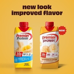 Premier Protein Shake, Bananas & Cream, 30g Protein, 11 Fl Oz, 4 Ct..
