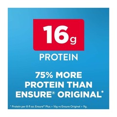 Ensure Plus Meal Replacement Nutrition,Milk Chocolate, 16g Protein, 8 fl oz,16ct