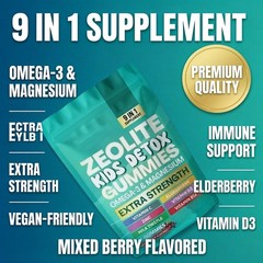 Detox Gummies Kids All-in-One Mixed Berry Flavored Zeolite 60 Gummies