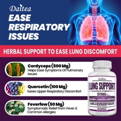 Max Strength Lung Support Supplement Respiratory Health Cleanse Detox Clear Lung