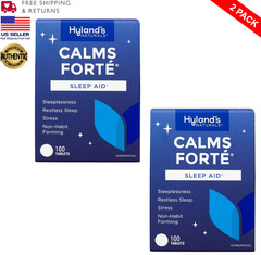 [ 2 Pack ] Hyland’s Calms Forte Sleep Aid 200 Tabs Total
