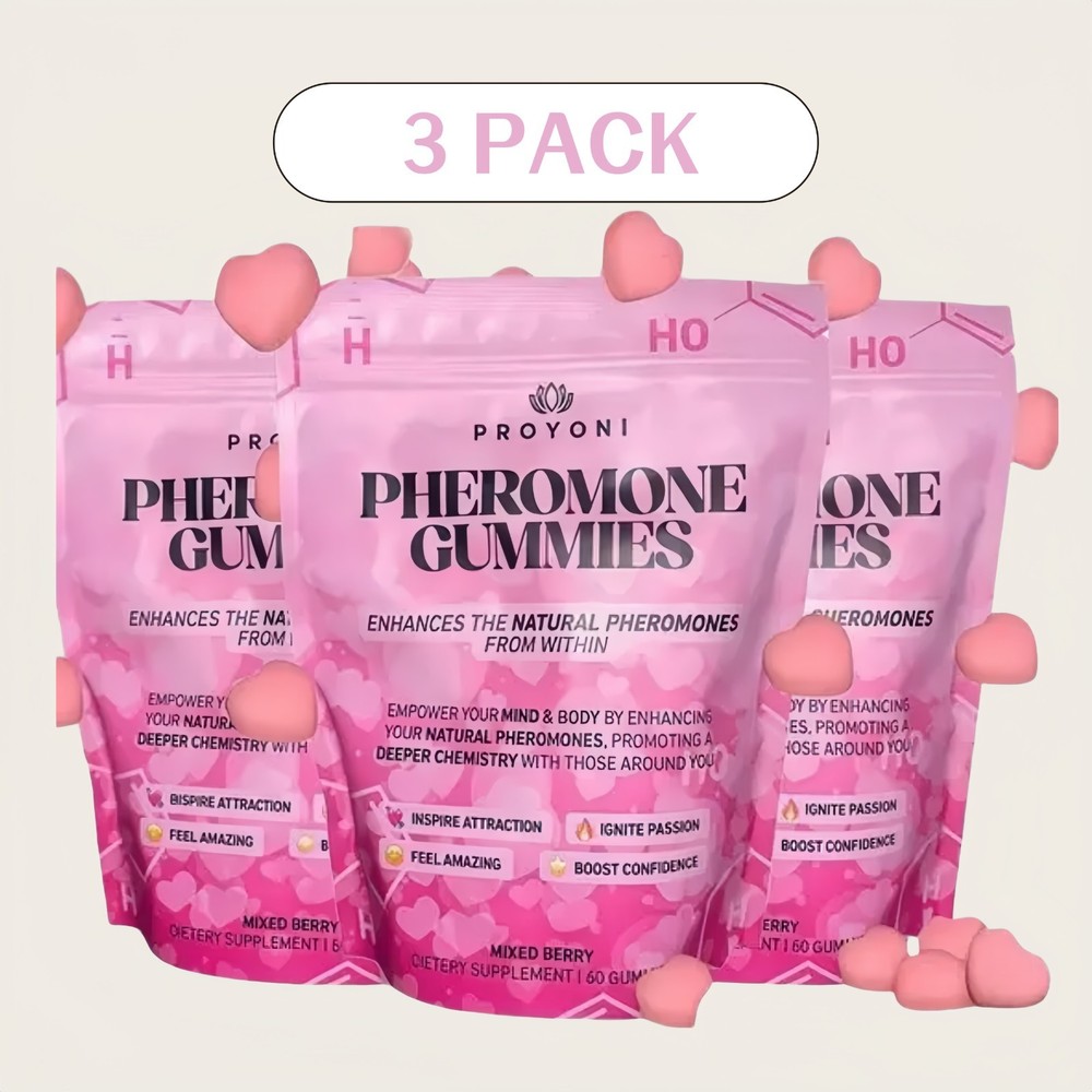3PCS Pheromone Gummies – Enhances Your organic Pheromones From Within – 60 Count