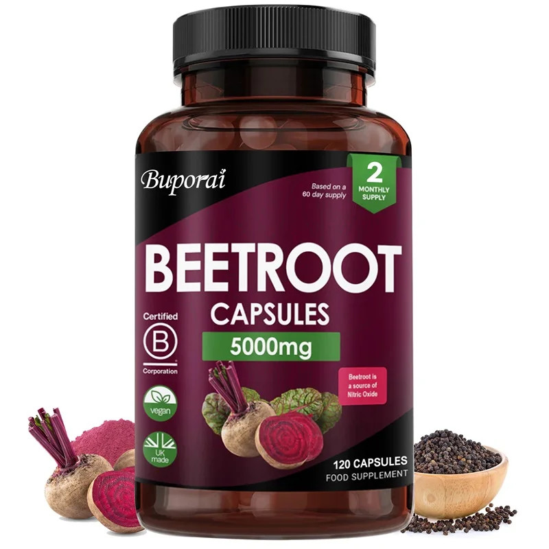 Beet Root 120pcs, Supports Blood Pressure, Heart Health, Boosts Cellular Energy