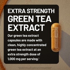 Green Tea Extract Capsules 1000 mg – 50% EGCG & 98% Polyphenols – Extra Stren…