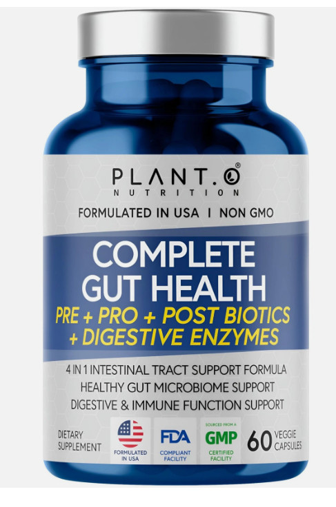 4-in-1 Prebiotic Probiotic & Postbiotic for Women & Men, Complete Gut & Diges…