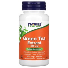 Now Foods Green Tea Extract 400 mg 100 Capsules GMP Quality Assured