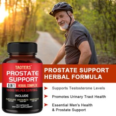 Prostate Support-Saw Palmetto-Reduce Frequent Urination,120 Capsules