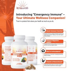 Rapid Immune Support Capsules – Vitamins C, D, Zinc, Elderberry – 60ct Pack of 3
