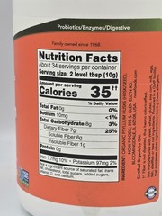 NOW Whole Psyllium Husks USDA Certified Organic Soluble Fiber Non-GMO – 2/12 oz