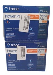 NEW 2X Trace Minerals Power Pak, Orange Blend,30ct, 1200mg Vit C, Zinc, Mg 07/28