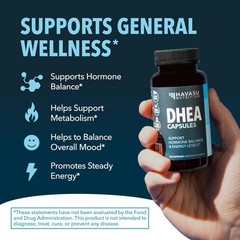 DHEA 50mg Per Serving Supplement for Hormone Balance Supports Energy for Men…