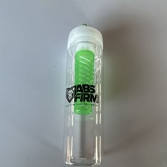 ABS FIRM Plastic Infuser Water Bottle Clear Green White Screw-on Lid