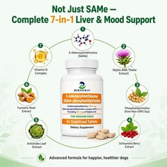 SAM-e and Silybin for Dogs – S-Adenosyl-L-Methionine, SAM-e for Medium SizedDog,