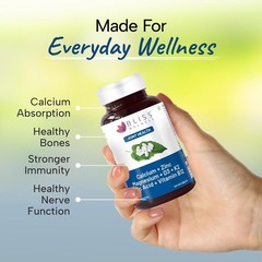Bliss Wel.ness Calcium Magnesium Zinc 120 Tabs Pack of 5