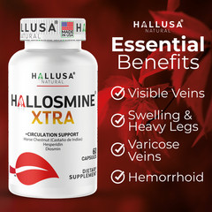Hallosmine EXTRA Diosmin Circulation Support Hesperedin + Horse Chestnut Extract