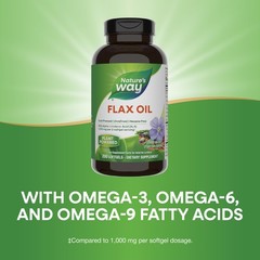 Nature’s Way Flax Oil Max Strength‡, Supports 200 Count (Pack of 1), Gold