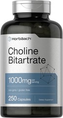 Horbäach Horbaach Choline Bitartrate Supplement 1000Mg 250 Capsules High