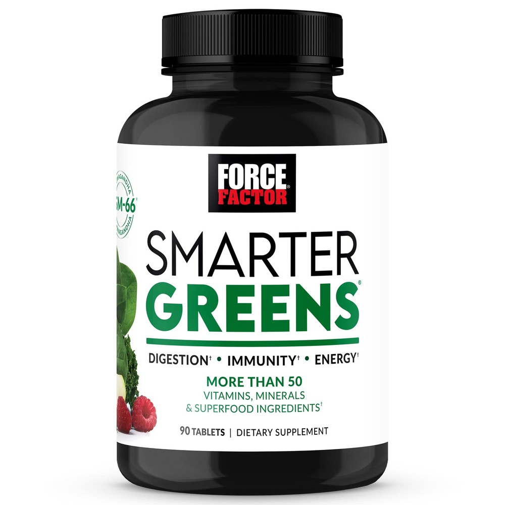 FORCE FACTOR Smarter Greens Tablets, Greens Supplement with 25+ Superfoods an…