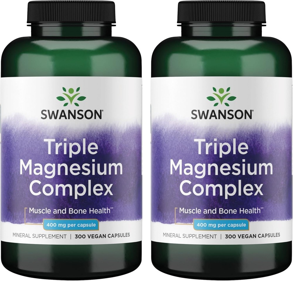 Swanson Triple Magnesium Complex Bone, Nerve, and 300 Count (Pack of 2)