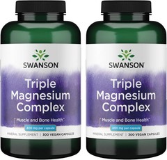 Swanson Triple Magnesium Complex Bone, Nerve, and 300 Count (Pack of 2)