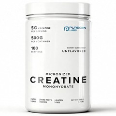 Puregen Labs Micronized Creatine Monohydrate Powder 500g – Pure, Unflavored, …