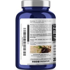 NusaPure Black Maca Root 37,500mg per Caps 200 Veggie Capsules (Non-GMO)