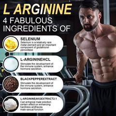Nitric Oxide Booster Supplement – L-Arginine 3000mg – 120 Capsules – ED Support