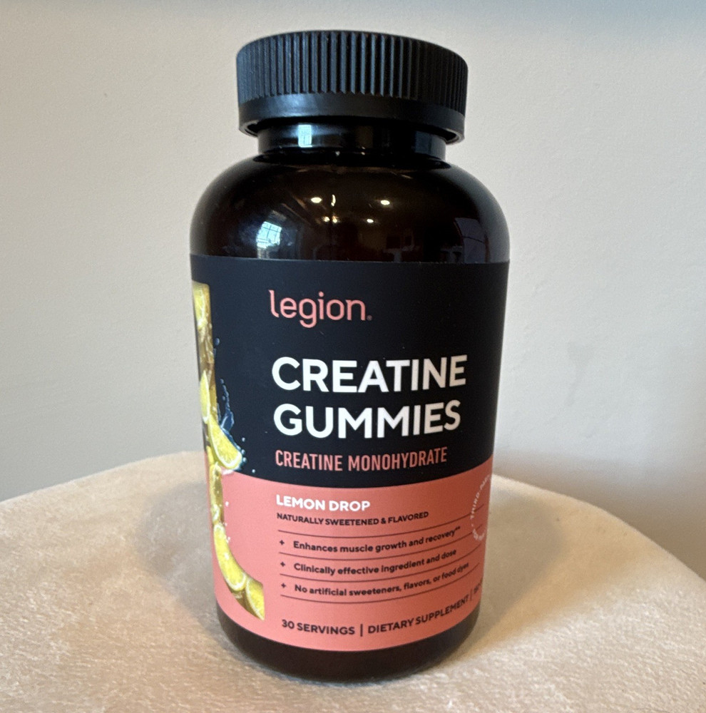 Legion Creatine Monohydrate Gummies Lemon Drop 150 Ct 30 Servings 5,000mg