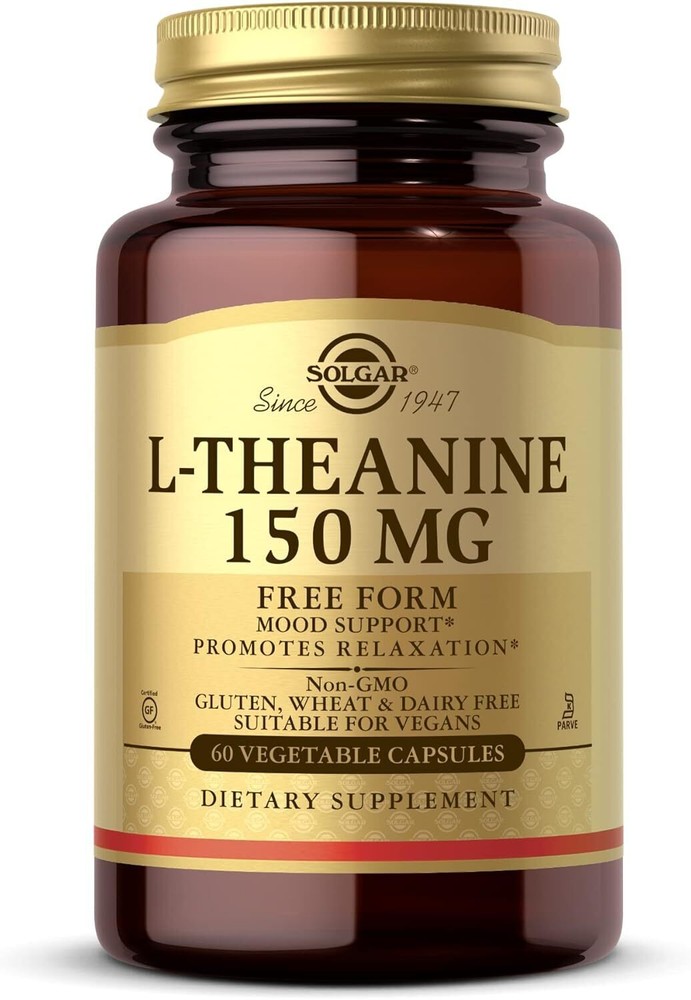 Solgar L-Theanine 150 mg – 60 Vegetable Capsules – Promotes Relaxation – Non-GMO