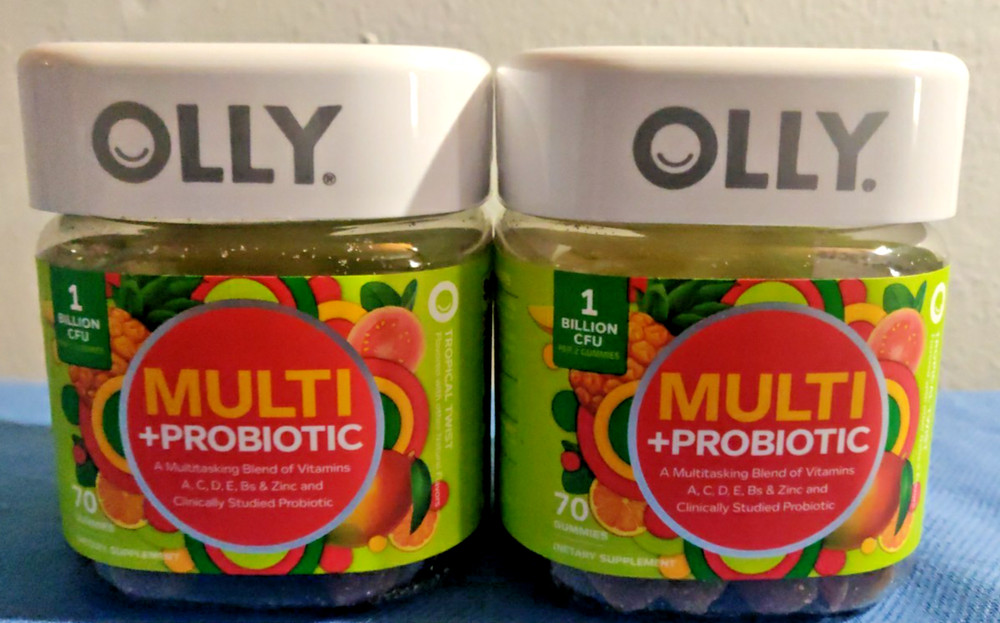 X 2 OLLY Adult Multivitamin + Probiotic Supplement Gummies EXP 11/30/2026