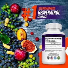 Resveratrol Maximum 1800 MG Strength Natural (90 CAPSULES) AntiAging Antioxidant