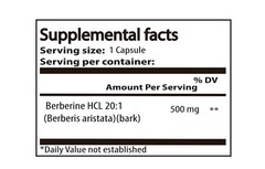 Premium Berberine HCL Extract 1200mg, Healthy Cholesterol, Anti-inflammatory