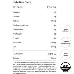 MUD WTR Original Mushroom Coffee Alternative 30 Servings USDA Organic Adaptogen