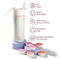 (2) NEW Vitapod x Paris Hilton Starter Kits 22oz Bottle + 6 Pks, Champagne Kiss