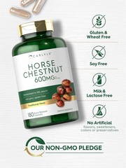 Carlyle Horse Chestnut Extract | 600mg | 180 Capsules | 180 Count (Pack of 1)