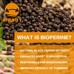 Turmeric Curcumin Capsules-with Bioperine,Ginger-High Absorption Triple Strength