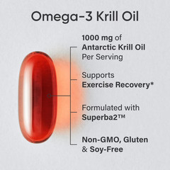 Antarctic Krill Oil Omega-3 1000mg with Astaxanthin 60 Softgels