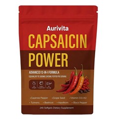 Capsaicin Softgels Supplements 240 Capsules Vitamin D3 K2 Beetroot Aurivita Seed