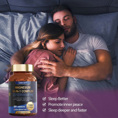 3-Pack Magnesium Complex 700mg: Glycinate Citrate Malate, Muscle & Heart, 120 Ca