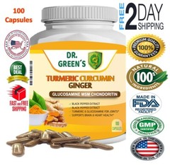 Turmeric Curcumin with Ginger Black Pepper Joint support Max Strength Capsules 1