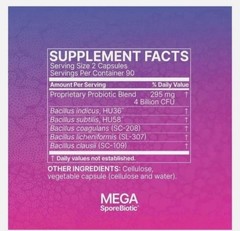 Microbiome Labs MegaSporeBiotic Dietary Supplement 60 Capsules Free Shipping