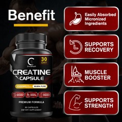 2Pack GPGP Creatine Monohydrate Capsules – Bodybuilding Muscle Growth – 90 Pills