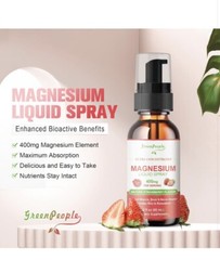 Magnesium Liquid Spray/400mg/Nature Strawberry Flavor/2 fl. oz/2 Pk./BB 01/2026