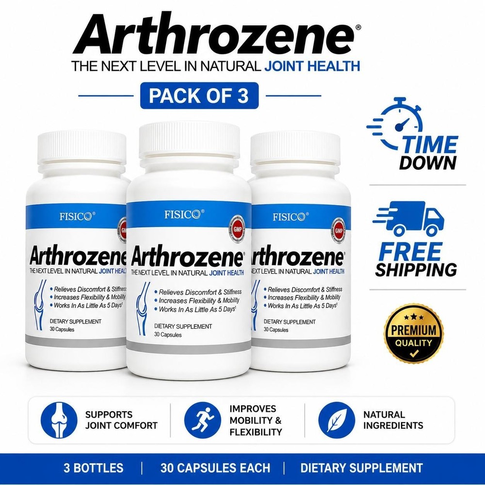 Arthrozene Joint Mobility Formula Pack of 3 Natural Capsules for Flexibility
