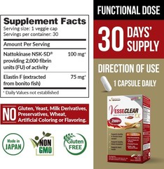 Labo Nutrition Vesseclear Ex: Nattokinase Nsk-sd+elastin F For Clean &