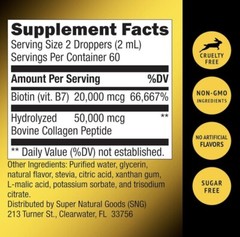 Biotin Collagen Liquid Drops – Maximum Potency for Hair, Skin, Nails – USA Made