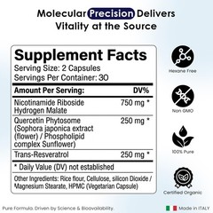 Liposomal NAD+ Supplement with Resveratrol Nicotinamide Riboside 1000 Mg NA…