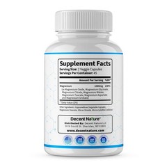 2-bottle Magnesium Complex 1000mg Made with 7 Elemental Magnesium 90 Capsules
