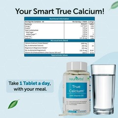 True Calcium Supplement 1000mg | Support Bone, Joint & Muscle Health J435